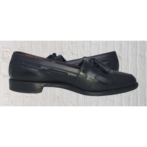 Allen Edmonds Cody Kiltie Tassel Woven Loafer Mens 10D Slip On Shoes Black Dress - Picture 6 of 13